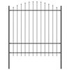 vidaXL Gartenzaun 3 pcs Grau 170 x 215 cm Pulverbeschichteter Stahl