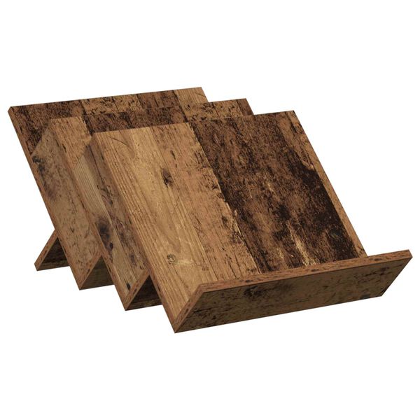 vidaXL Magazinregal mit Regal Altholz 53 x 40 x 28.5 cm Holzwerkstoff