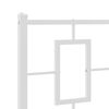 vidaXL Ersatz-Kopfteil Metall Wei&szlig; 100 cm