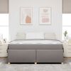 vidaXL Bettrahmen mit Matratze Taupe 180 x 200 cm Stoff