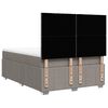 vidaXL Boxspringbett mit Matratze Taupe 160x200 cm Stoff