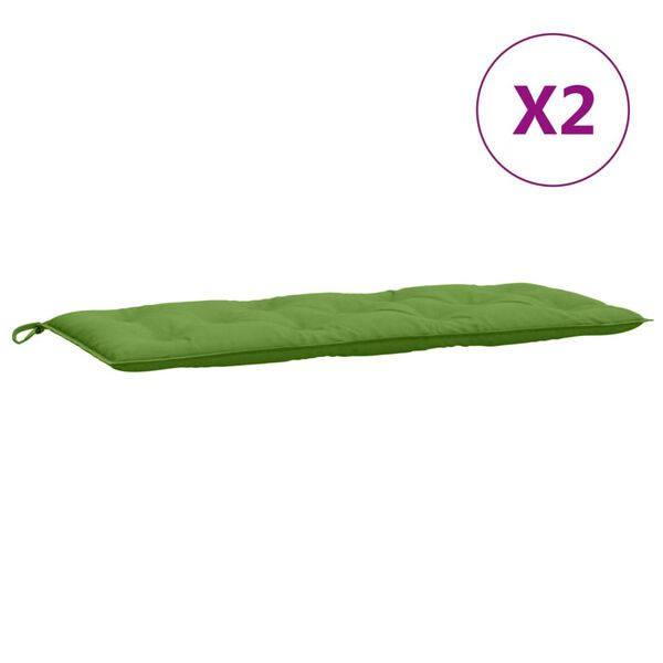 vidaXL Gartenbank-Auflagen 2 Stk. Melange Gr&uuml;n 120x50x7 cm Stoff