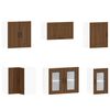 vidaXL 11-tlg. K&uuml;chenschrank-Set Kalmar Braun Eichen-Optik Holzwerkstoff