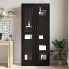 vidaXL B&uuml;cherregal Schwarz Eichen-Optik 82,5 x 30,5 x 185 cm