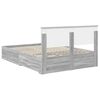 vidaXL Bettrahmen Graues Sonoma 135 x 190 cm Holzwerkstoff