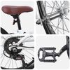 vidaXL Mountainbike 24 Zoll 6-Speed f&uuml;r 8-12 Jahre alt Wei&szlig;