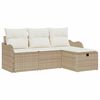 vidaXL Gartensofa-set 4 stk. Poly Rattan