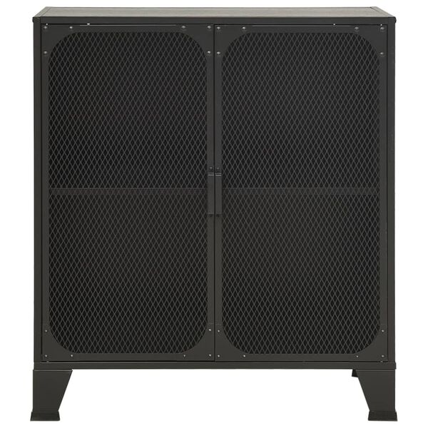 vidaXL Aufbewahrungsschränke 2 Stk. Grau 72x36x82 cm Metall und MDF