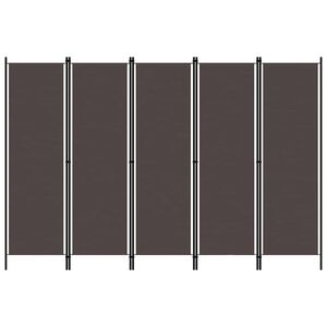 vidaXL 6-tlg. Raumteiler Braun 300x180 cm