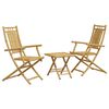 vidaXL 3-tlg. Bistro-Set Bambus