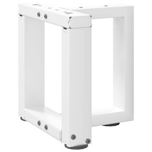 vidaXL Couchtischbeine T-Form 2 Stk. Wei&szlig; 30x25x(30-31) cm Stahl