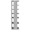 vidaXL Schuhregal Grau Sonoma 27,5x27x102 cm Holzwerkstoff