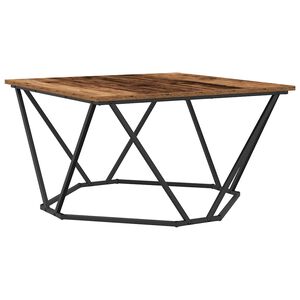 vidaXL Couchtisch Altholz 80 x 80 x 45 cm Ingenieure Holz und Stahl