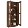 vidaXL Vitrinenschrank Braun Eichen-Optik 82,5x30,5x185 cm