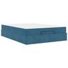 vidaXL Bettgestell mit Matratze mit Matratze 2 pcs Blau Samt