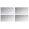 vidaXL Treppe Tritt Rechtwinklig 4 pcs Silber 80 x 40 cm Aluminium