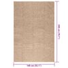 vidaXL Teppich 140x200 cm Jute-Optik Innen und Au&szlig;en