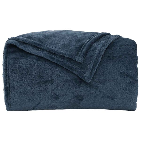 vidaXL &Uuml;berwurfdecke Marineblau 130 x 150 cm Fleece