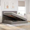 vidaXL Bett mit Stauraum und LED mit LED Taupe 180 x 200 cm Polyester