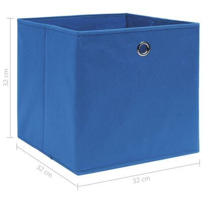 vidaXL Aufbewahrungsboxen 4 Stk. Blau 32x32x32 cm Stoff