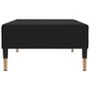 vidaXL Schlafsofa 2-Sitzer mit Hocker Schwarz Samt