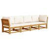 vidaXL 4-tlg. Garten-Lounge-Set mit Kissen Massivholz Akazie