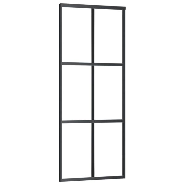 vidaXL Schiebet&uuml;r mit Beschlag ESG-Glas & Aluminium 76x205 cm