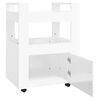 vidaXL K&uuml;chenwagen Hochglanz-Wei&szlig; 60x45x80 cm Holzwerkstoff