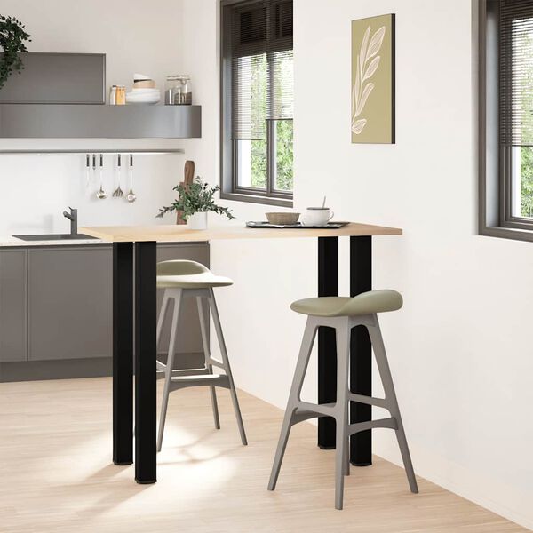 vidaXL Bartischbeine 4 Stk. Schwarz 110-112 cm Stahl