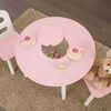 KidKraft Kindertisch mit 2 St&uuml;hlen Rosa Massivholz 26165