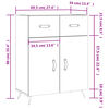 vidaXL Sideboard Wei&szlig; 69,5x34x90 cm Holzwerkstoff