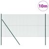 vidaXL Zaunpfosten Gr&uuml;n 10 x 1,2 m (12 x 12 mm Draht) Stahl und PVC