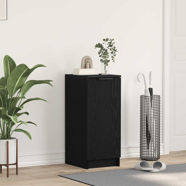 vidaXL Schuhschrank mit Regal Schwarz Eichen-Optik 29,5 x 35 x 70 cm