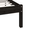 vidaXL Massivholzbett Schwarz Kiefer 200x200 cm
