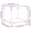 vidaXL Couchtisch mit Glasplatte Schwarz Transparent 40x40x40 cm Stahl