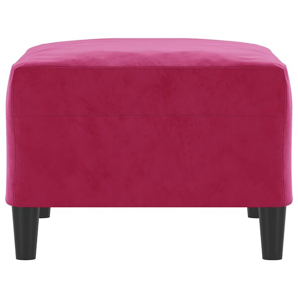vidaXL Fußhocker Weinrot 70x55x41 cm Samt