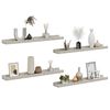 vidaXL Wandregale 4 Stk. Betongrau 60x9x3 cm