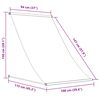 vidaXL Markise Einziehbar Creme 100x150 cm Stoff und Stahl