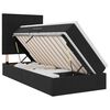 vidaXL Bett mit Stauraum und LED mit Matratze Schwarz 90 x 200 cm Samt