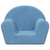 vidaXL Kindersofa Blau Weich Pl&uuml;sch