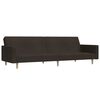 vidaXL Schlafsofa 2-Sitzer mit Fu&szlig;hocker Dunkelbraun Stoff
