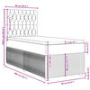 vidaXL Boxspringbett mit Matratze Dunkelgrau 90x200 cm Stoff
