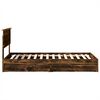 vidaXL Aufbewahrungsbett Ger&auml;ucherte Eiche 75 x 190 cm Holzwerkstoff