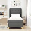 vidaXL Boxspringbett mit Matratze Dunkelgrau 200 x 90 cm Stoff