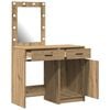 vidaXL Schminktisch mit T&uuml;r 2 pcs Braun 50 x 41 x 135 cm Holzwerkstoff