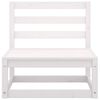 vidaXL 10-tlg. Garten-Lounge-Set Wei&szlig; Kiefer Massivholz