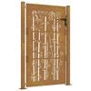 vidaXL Gartentor 100x150 cm Cortenstahl Bambus-Design