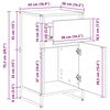 vidaXL Sideboard Schwarz Eichen-Optik 81 x 36 x 150.5 cm Holzwerkstoff