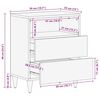 vidaXL Nachttisch 50x33x60 cm Massivholz Mango