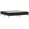 vidaXL Bettgestell Schwarz 180x200 cm Holzwerkstoff und Metall